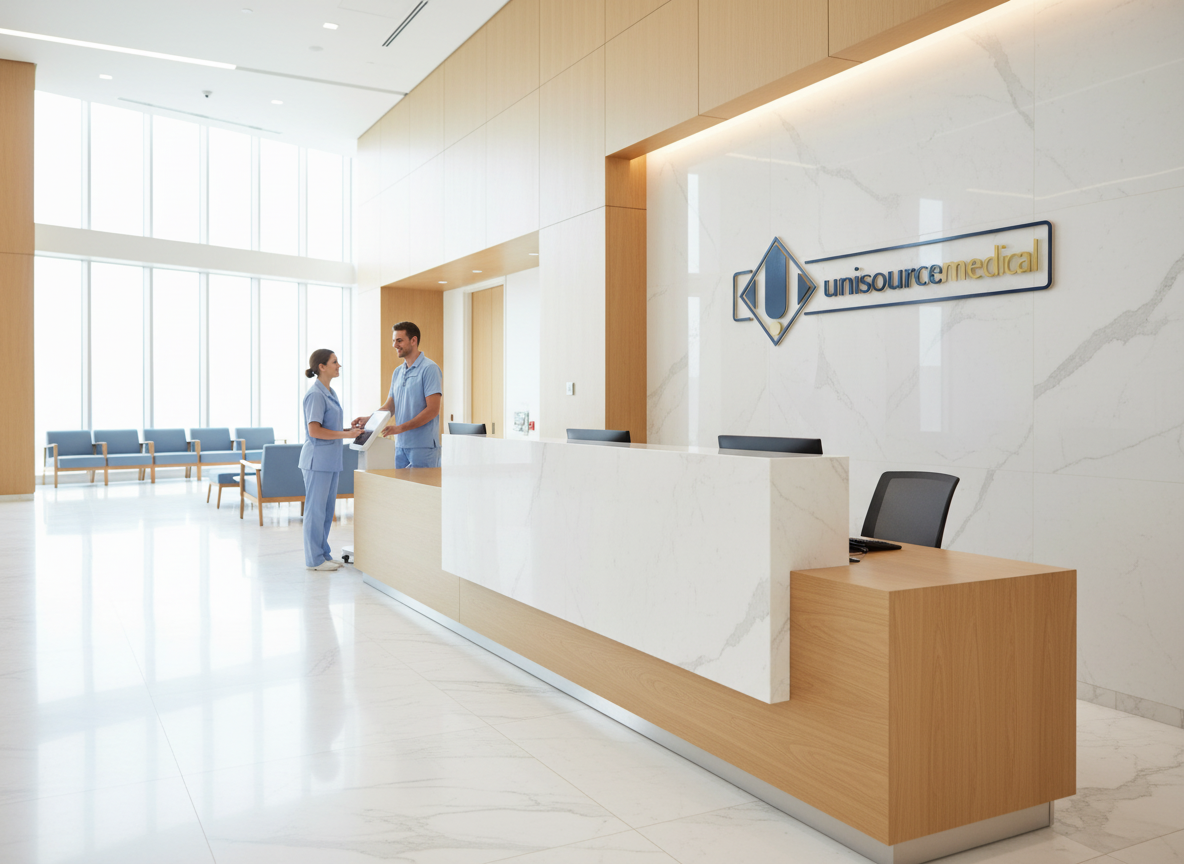 Modern medical facility reception